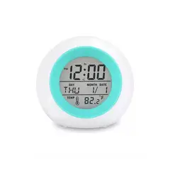 GENERICO - Reloj despertador pantalla redondo temperatura alarma col