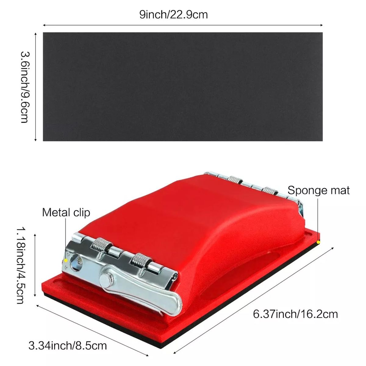 BITART - 90 Lija Pliego Madera 230x90mm Granos 400-3000+mango Rojo