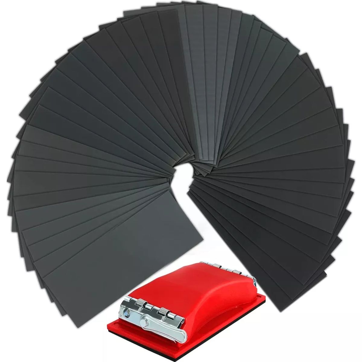 BITART - 90 Lija Pliego Madera 230x90mm Granos 400-3000+mango Rojo