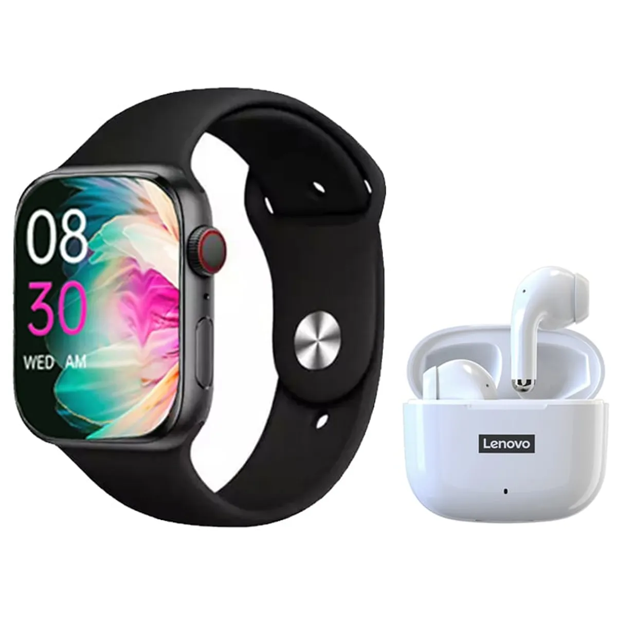 LENOVO - Audífonos Lenovo LP40 Pro De Tws-Blanco y Toumi Watch 2 Pro-Negro_