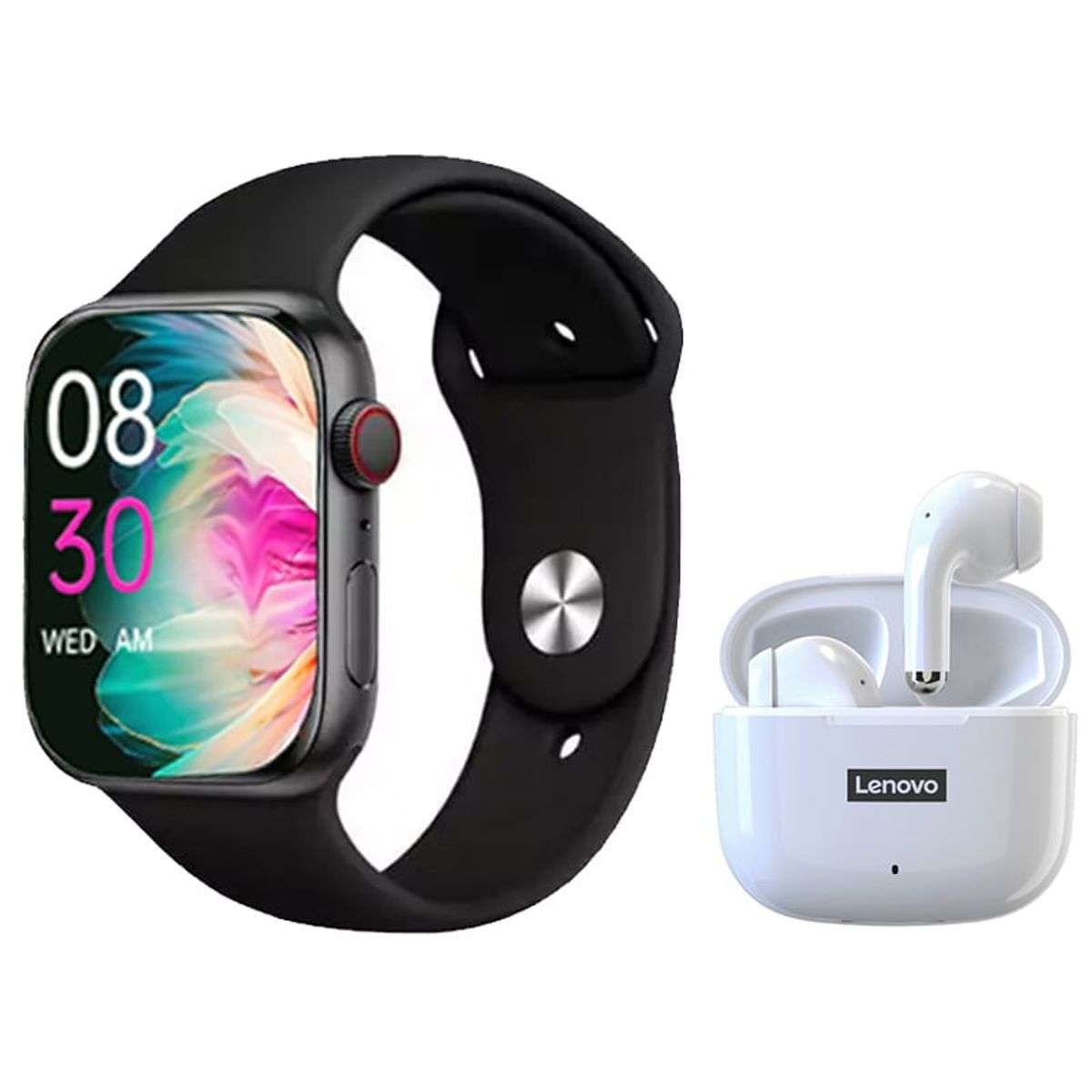 LENOVO - Audífonos Lenovo LP40 Pro De Tws-Blanco y Toumi Watch 2 Pro-Negro_