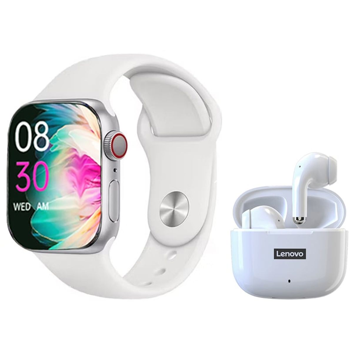 LENOVO - Audífonos Lenovo LP40 Pro De Tws-Blanco y Toumi Watch 2 Pro-Blanco