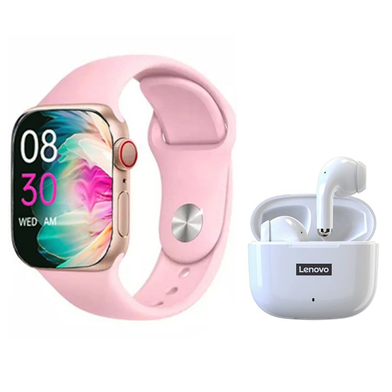LENOVO - Audífonos Lenovo LP40 Pro De Tws-Blanco y Toumi Watch 2 Pro-ROSA