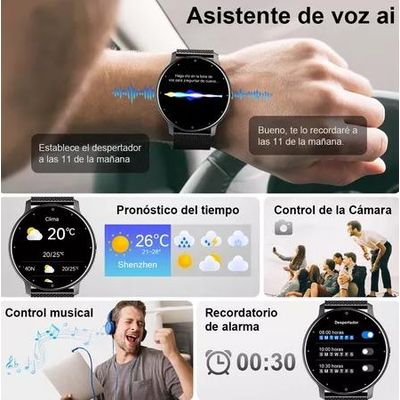 Imagen 2 del producto Reloj inteligente hombre mujer smartwatch llamada bluetoo