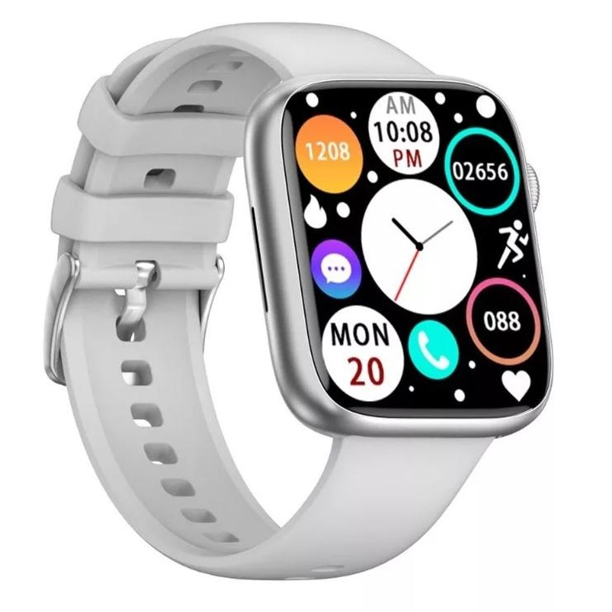 GENERICO - Smartwatch reloj inteligente bluetooth llamadas plateado