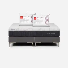 ROSEN - Cama Europea Novus 2 Plazas + Almohada Memory Max Plus