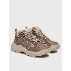 TOMMY HILFIGER - Zapatillas Hybrid Runner Con Logo Café