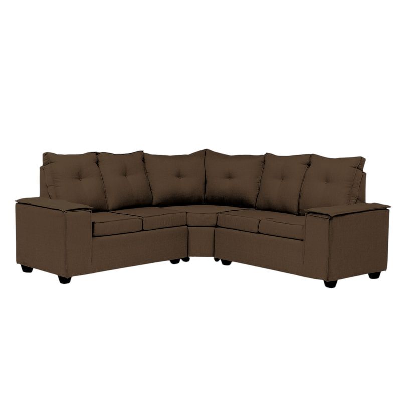 GENERICO - Seccional Sofa 5 Cuerpos Hamburgo Chocolate