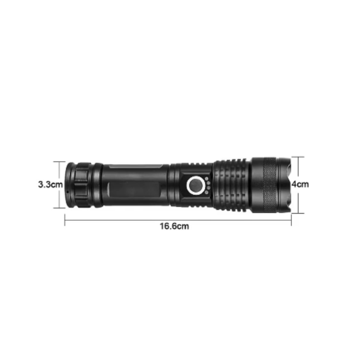 GENERICO - Linterna De Mano Luz Led Con Zoom Recargable 3000m