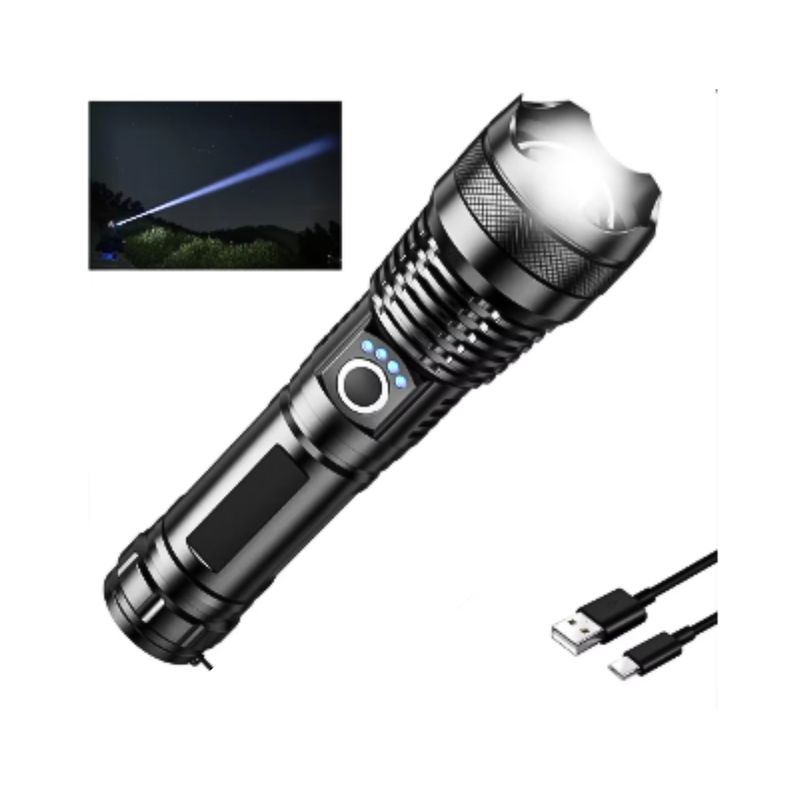 GENERICO - Linterna De Mano Luz Led Con Zoom Recargable 3000m