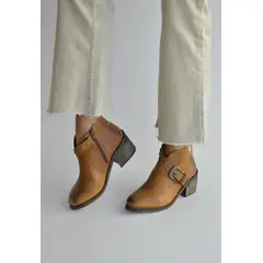 GIANI DAFIRENZE - Botin Mujer De Cuero Berta Camel C6