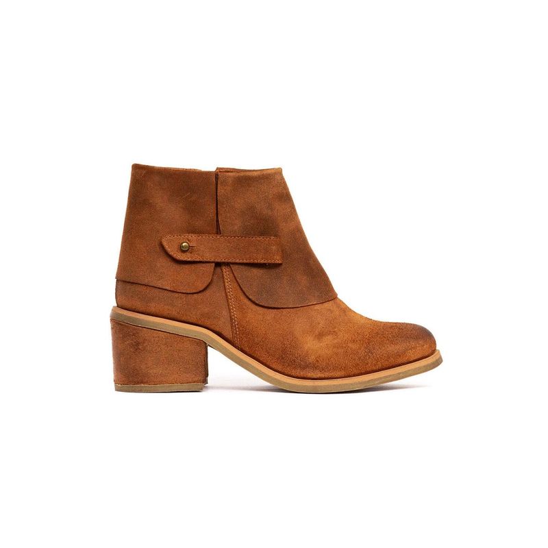 GIANI DAFIRENZE - Botin Mujer De Cuero Nadia Camel C2.