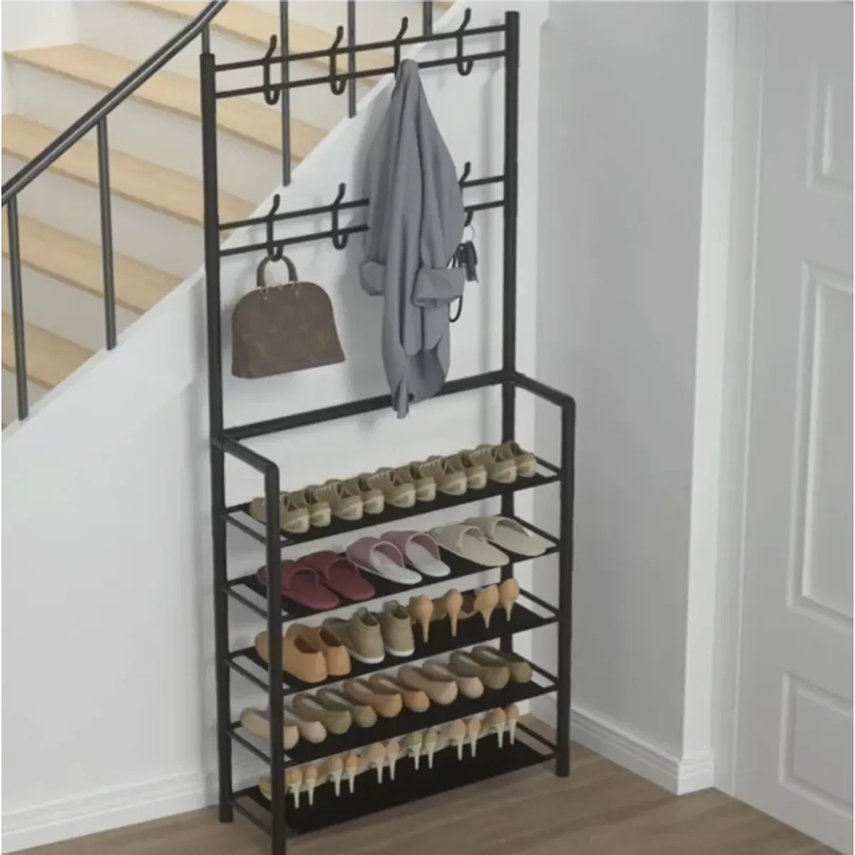 MOMO - Zapatero Organizador Colgador Zapatos Armario Perchero Color Negro DW003