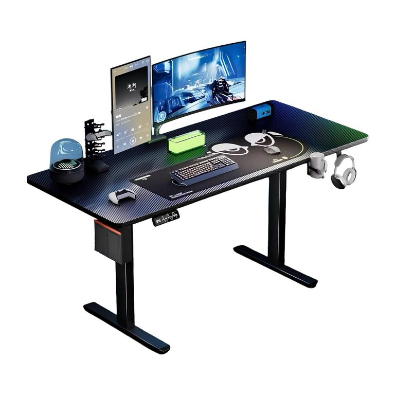 Escritorio Electrico Regulable Warrior 140cm Negro Negro