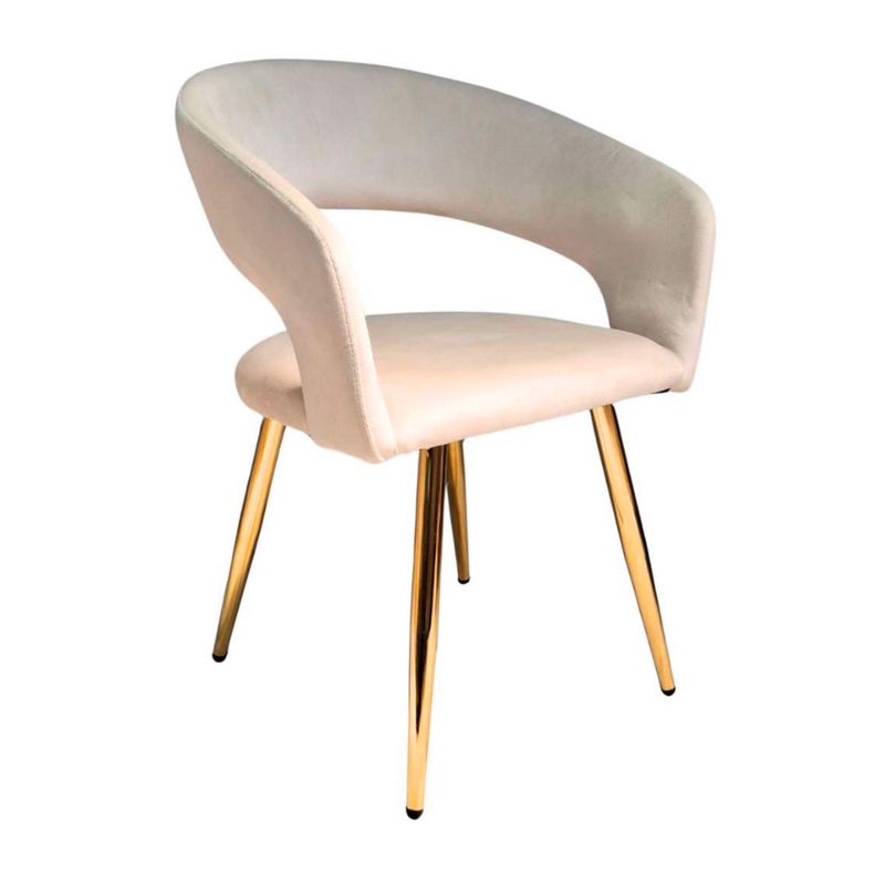 PANDALINO - Sitial Sillón Siena Beige - Comodidad y Resistencia en Terciopelo