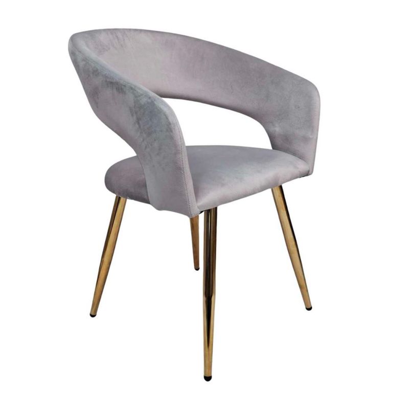 PANDALINO - Sitial Sillón Siena Gris - Comodidad y Resistencia en Terciopelo