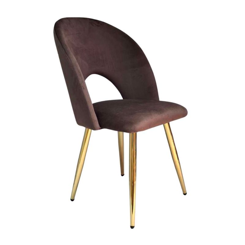 PANDALINO - Sitial Delia Café - Terciopelo - Elegancia y Confort