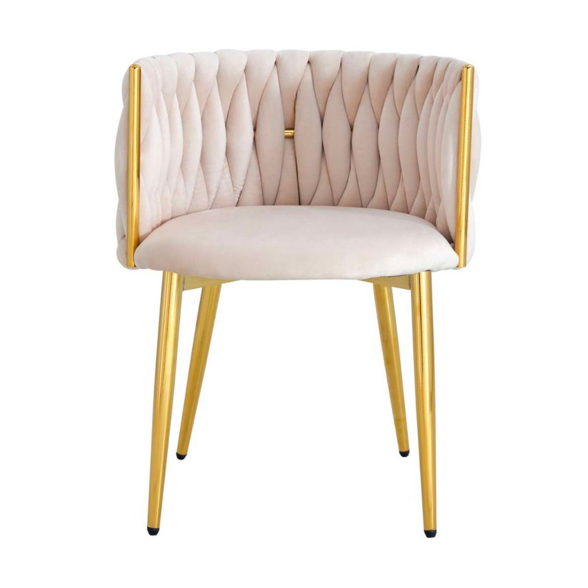 PANDALINO - Silla Mizzi Beige - Terciopelo - Diseño Elegante y Cómoda