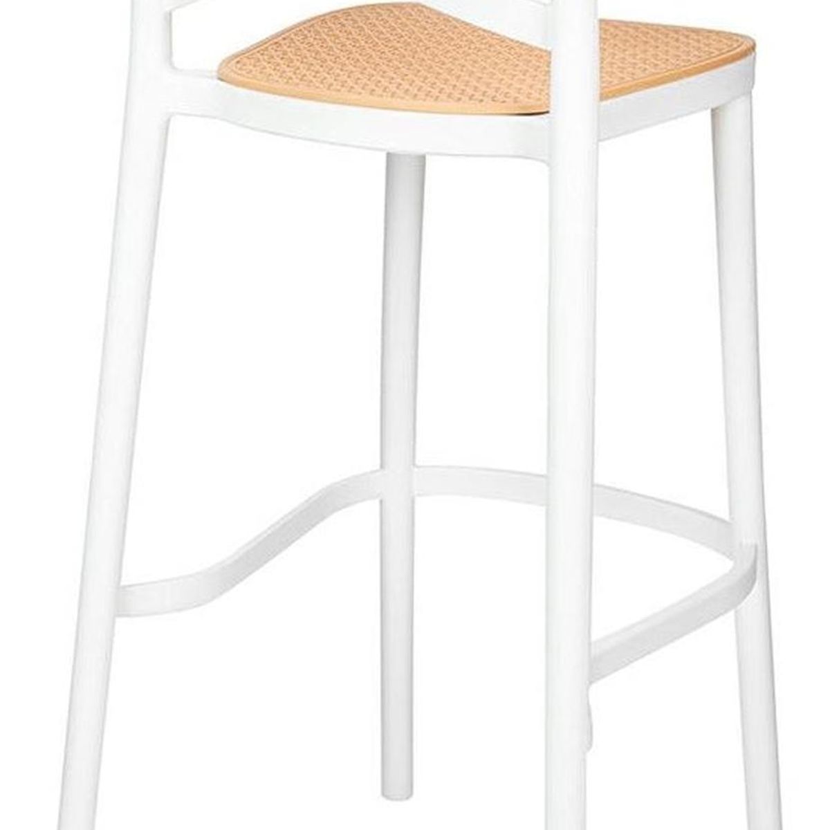 PANDALINO - Taburete Bar Valentino Blanco 75 cm - Elegante y Duradero - Exterior