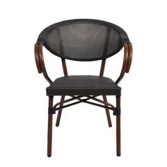 PANDALINO - Silla Parisina Lyon Café - Reposabrazos - Resistencia al Aire Libre