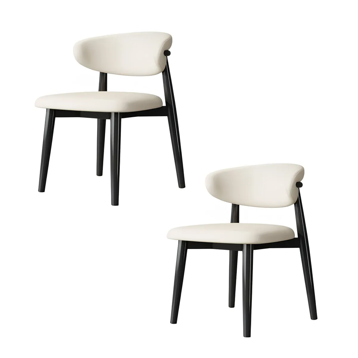 LUBABYCAS - Pack 2 Sillas de Comedor Madera Negro Family LuBabycas