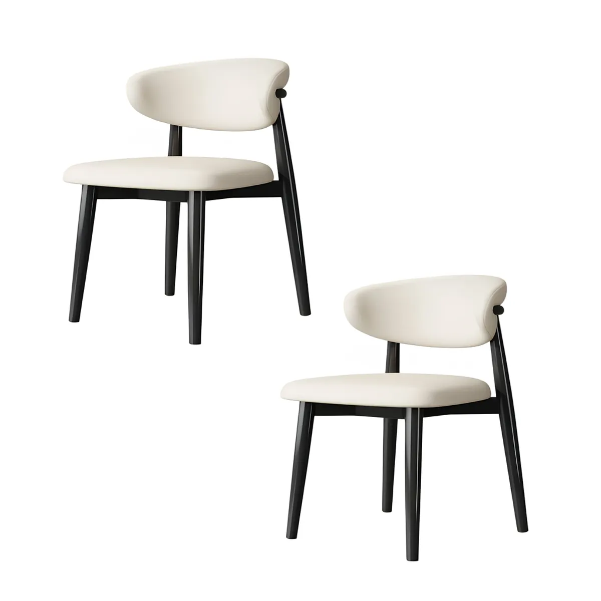 LUBABYCAS - Pack 2 Sillas de Comedor Madera Negro Family LuBabycas