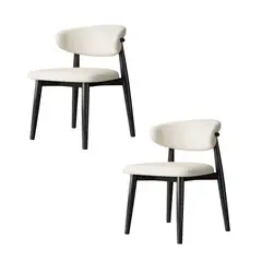 LUBABYCAS - Pack 2 Sillas de Comedor Madera Negro Family