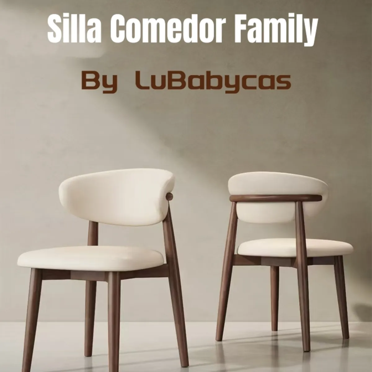 LUBABYCAS - Pack 2 Sillas de Comedor Madera Negro Family LuBabycas