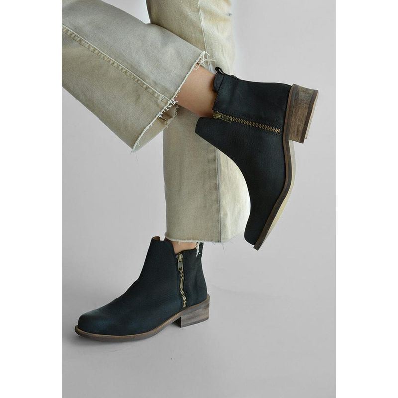 GIANI DAFIRENZE - Botin Mujer De Cuero Lena Negro C1.