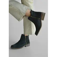GIANI DAFIRENZE - Botin Mujer De Cuero Lena Negro C1