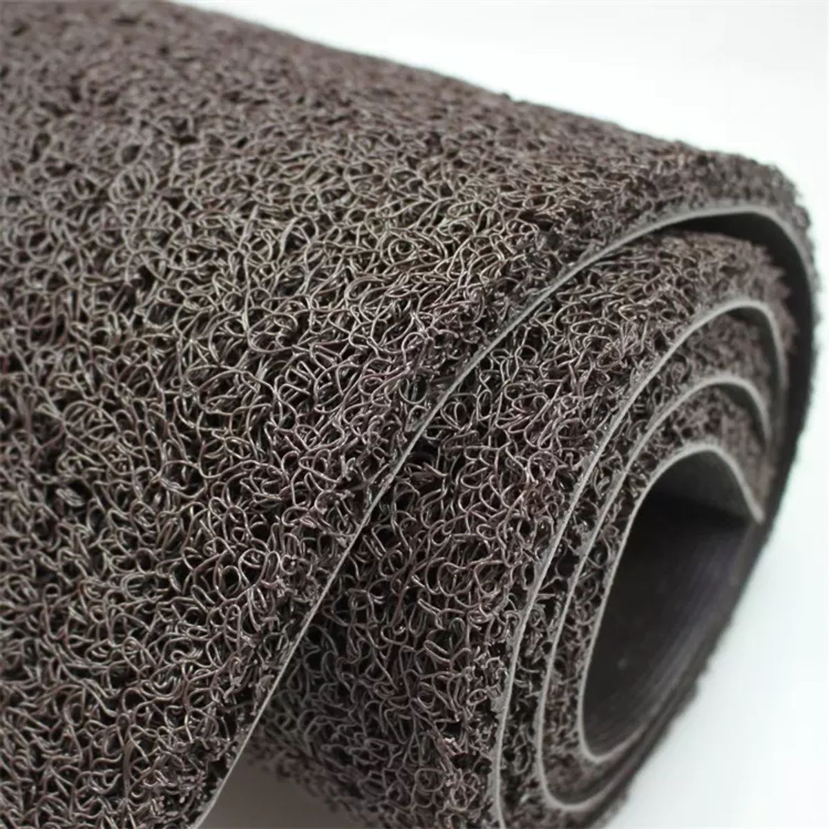 QRUBBER - Piso PVC limpiapiés premium 1.20mt x 12 mts Gris QRubber