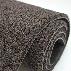 QRUBBER - Piso PVC limpiapiés premium 1.20mt x 12 mts Gris