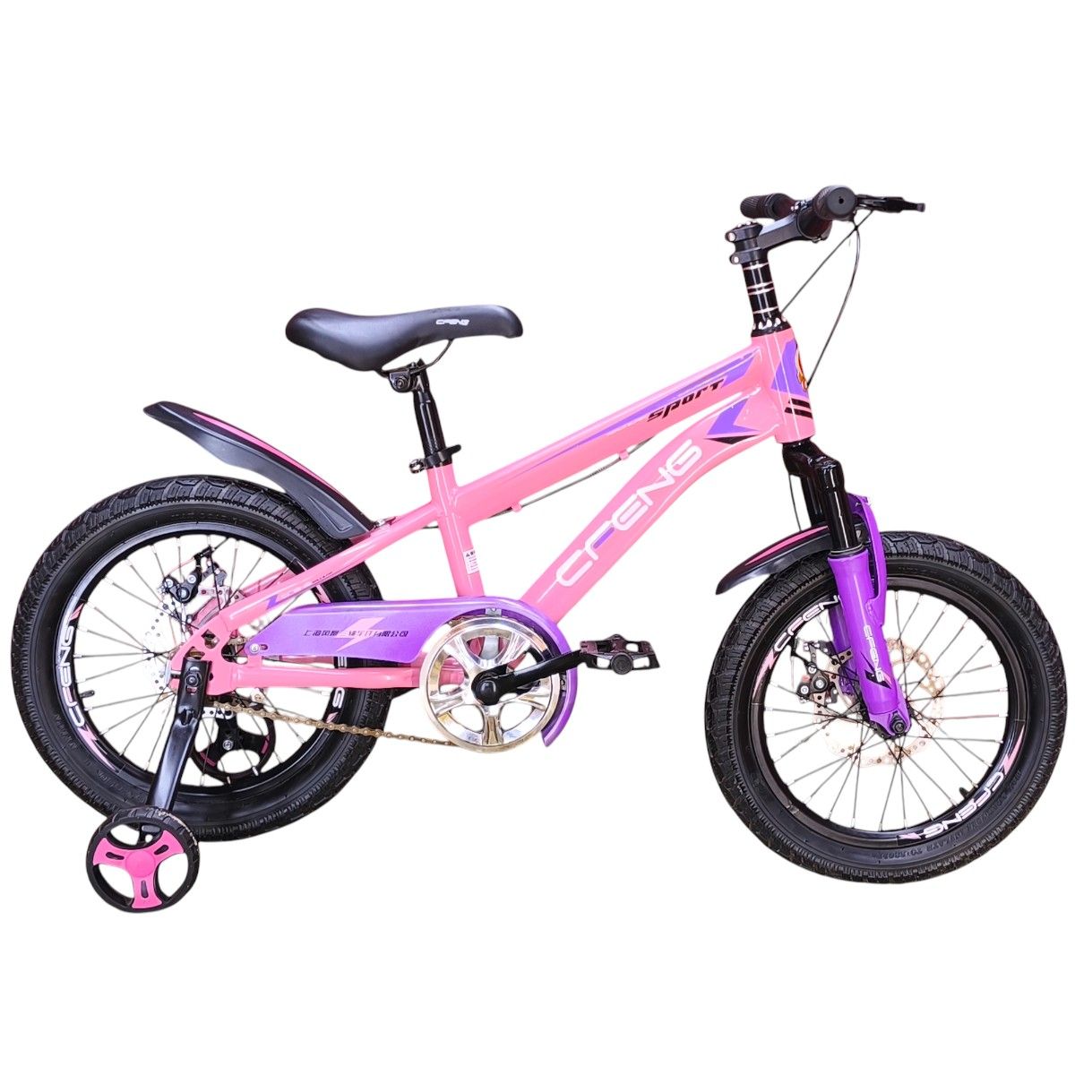 GENERICO - Bicicleta Aro 16 CfBike Cfeng Con Freno Disco Rosado Lila