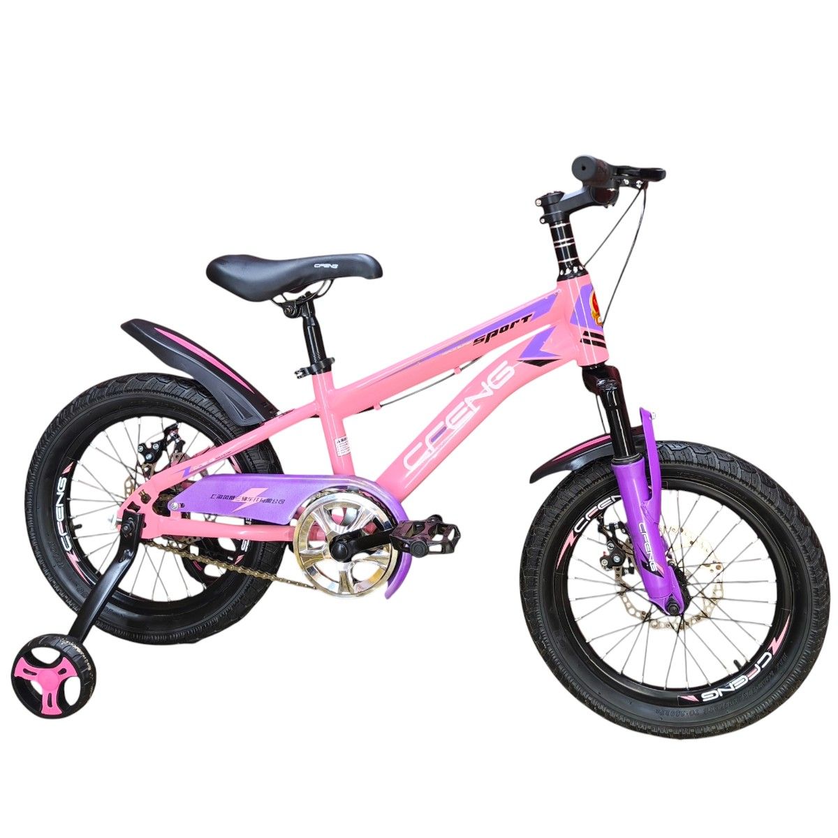 GENERICO - Bicicleta Aro 16 CfBike Cfeng Con Freno Disco Rosado Lila