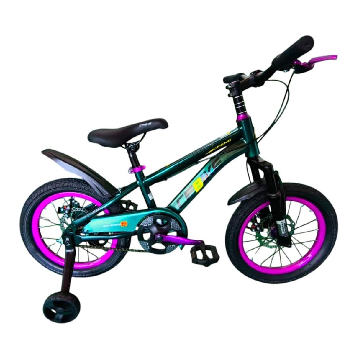 GENERICO - Bicicleta Aro 16  CfBike Cfeng Con Freno Disco Verde Oscuro