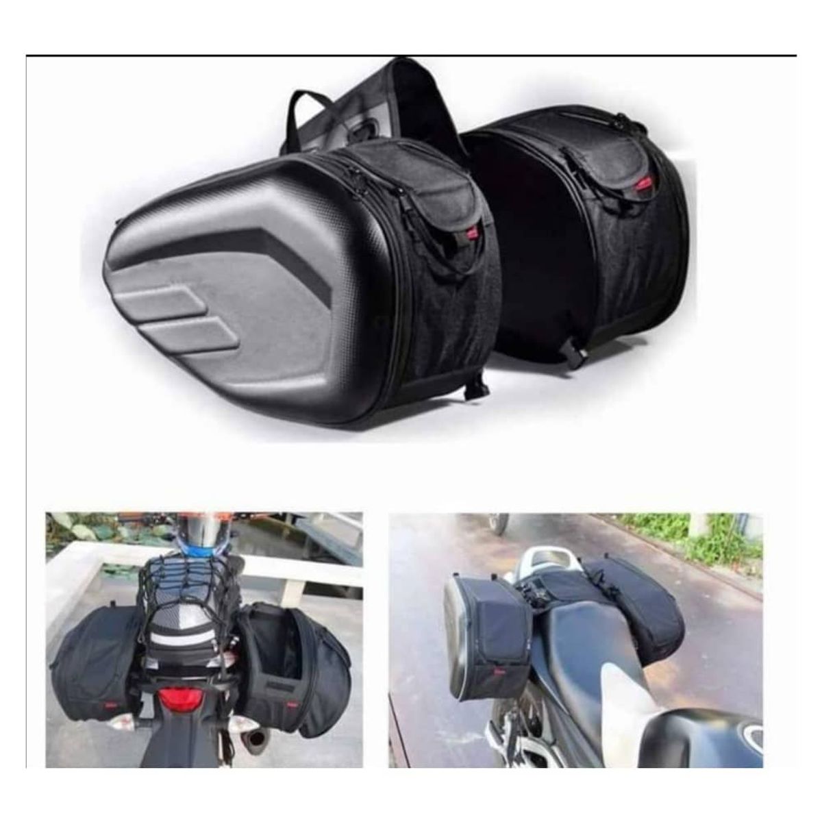 GENERICO - Alforjas rígidas expandibles para motos 40 a 58 L