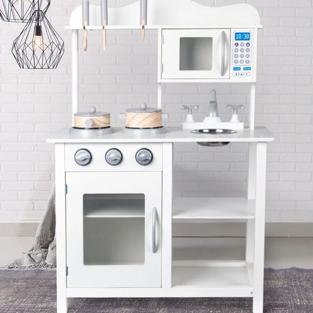 GENERICO - Cocina De Madera Para Niños Y Niñas Con Horno De Juguete