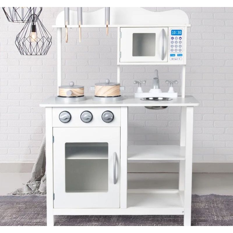 GENERICO - Cocina De Madera Para Niños Y Niñas Con Horno De Juguete