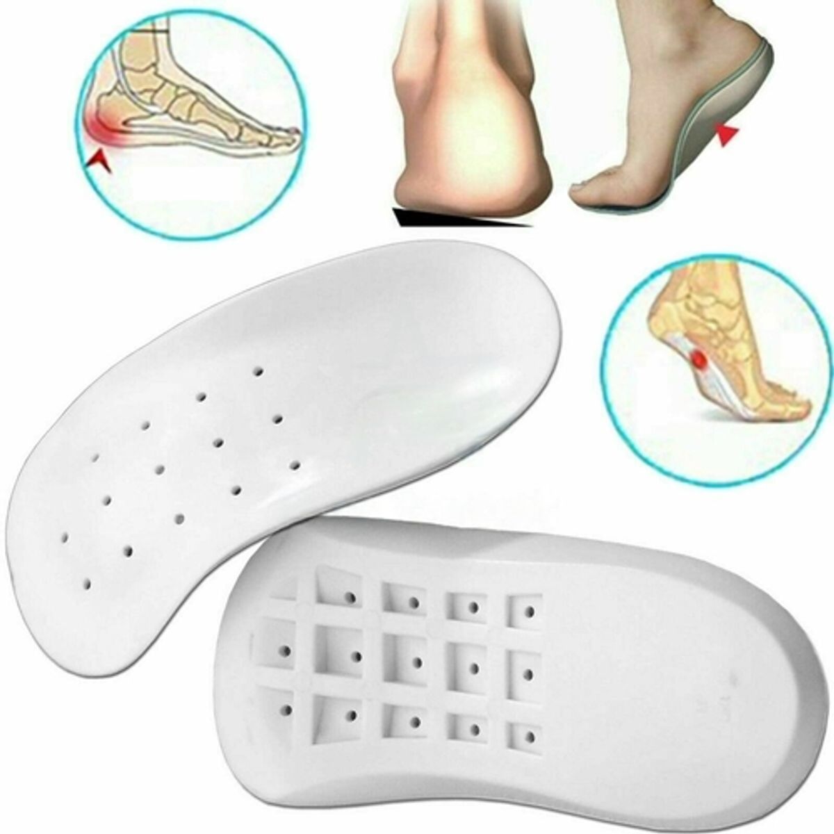 GENERICO - Plantillas Ortopédica Pie Cavo Arco Alivia el Dolor Hombre