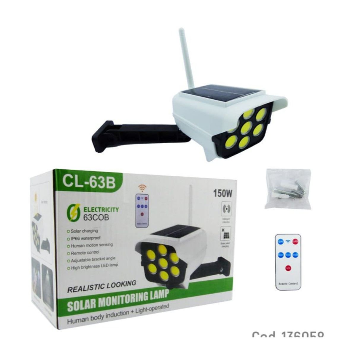 GENERICO - Foco solar Simulador de camara LED