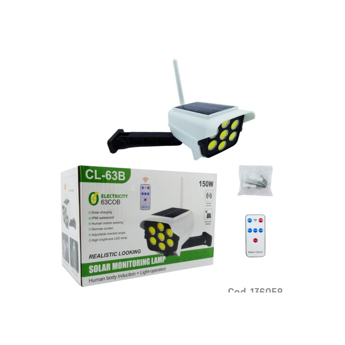 GENERICO - Foco solar Simulador de camara LED