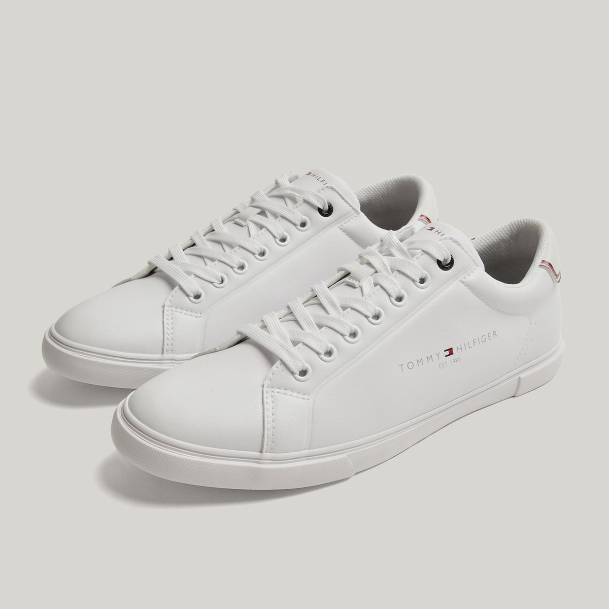 TOMMY HILFIGER - Zapatillas Tuscan Flag Con Logo Gris Tommy Hilfiger