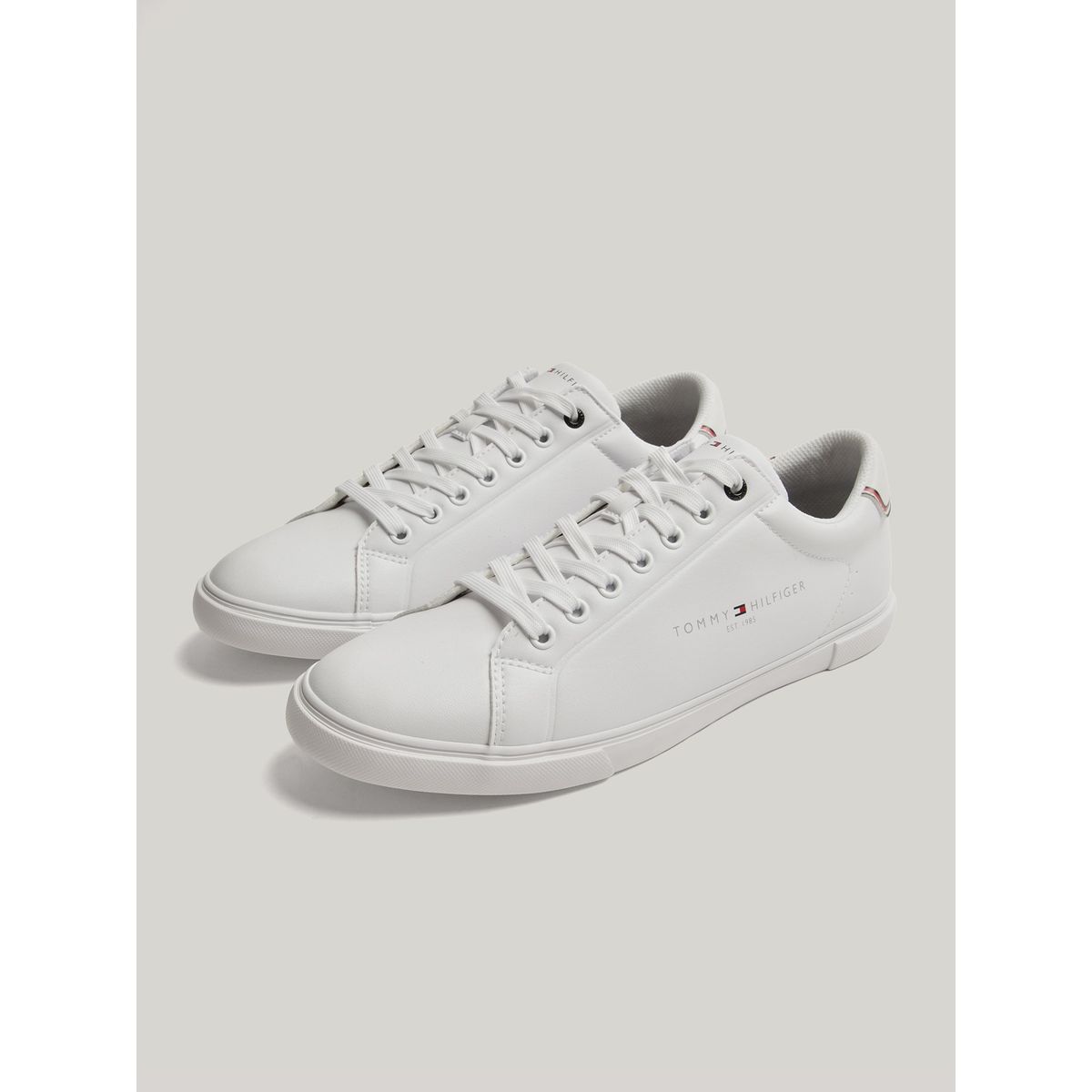 TOMMY HILFIGER - Zapatillas Tuscan Flag Con Logo Gris Tommy Hilfiger