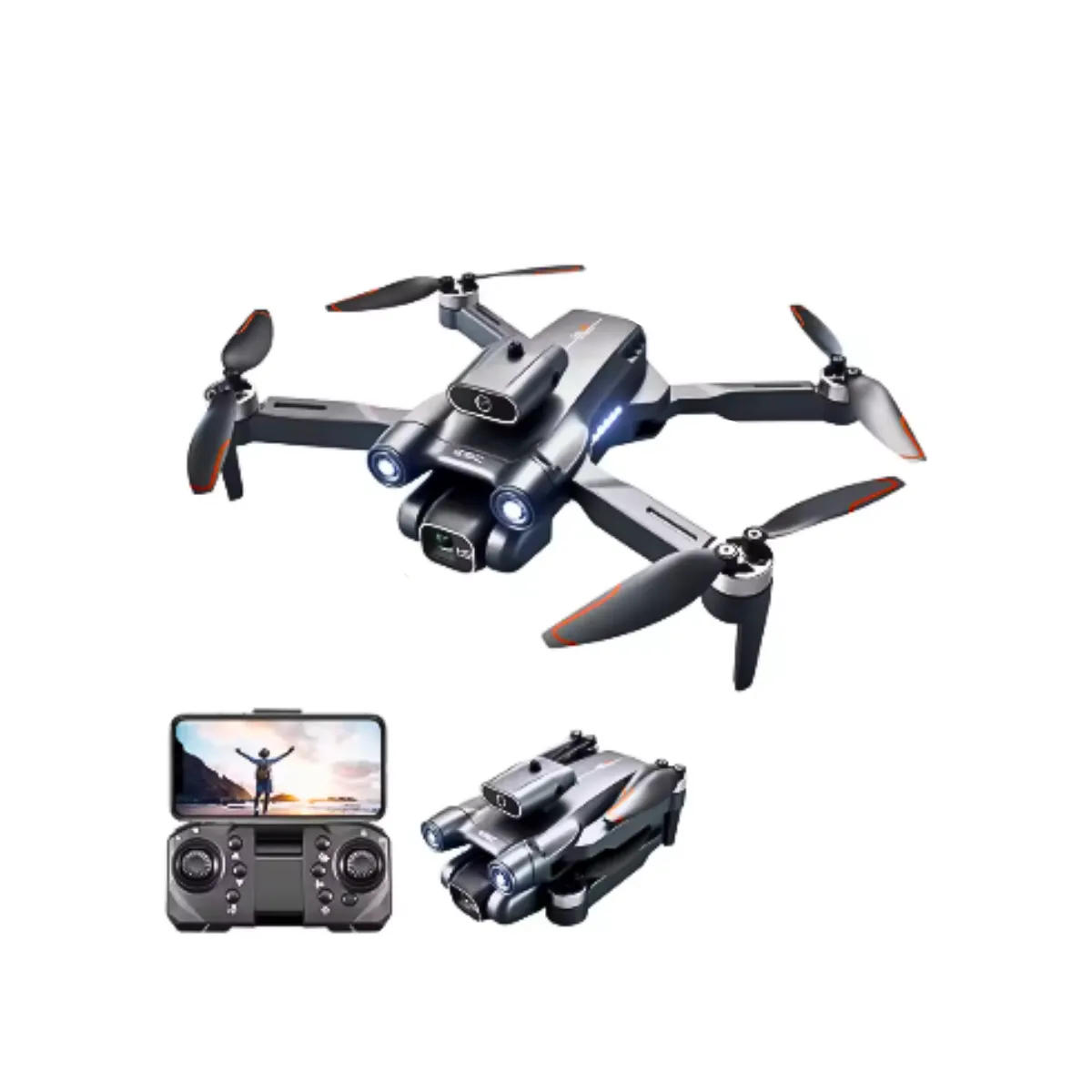 GENERICO - Drone Cámara Dual Hd Sin Escobilla Evita Obstáculos Wifi