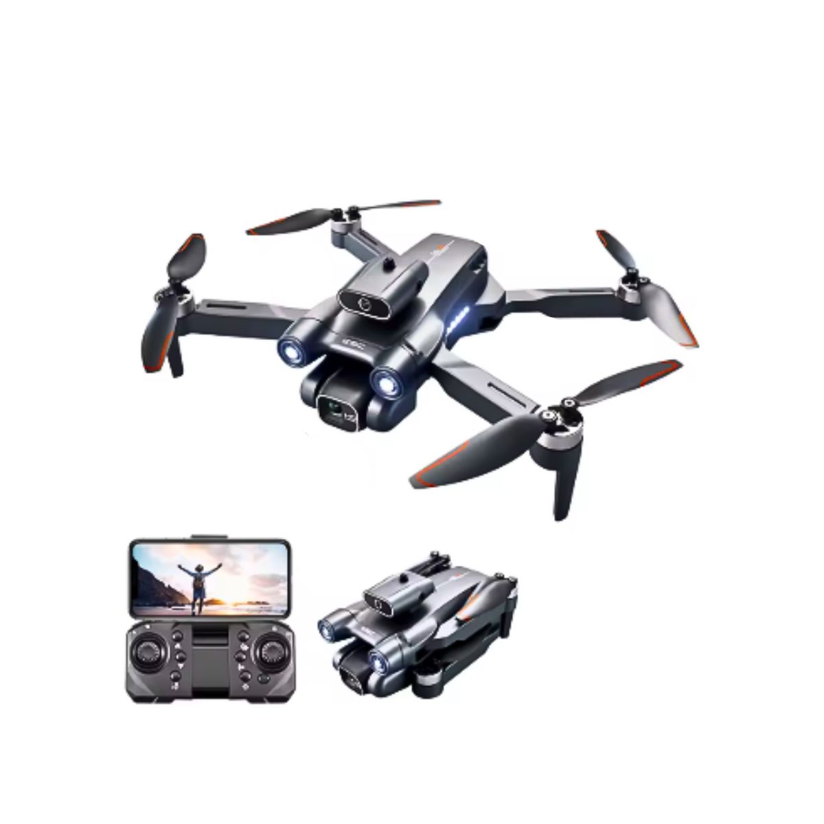 GENERICO - Drone Cámara Dual Hd Sin Escobilla Evita Obstáculos Wifi