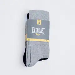 EVERLAST - Tripack Calcetines Crew Negro-Blanco-Gris - Gris