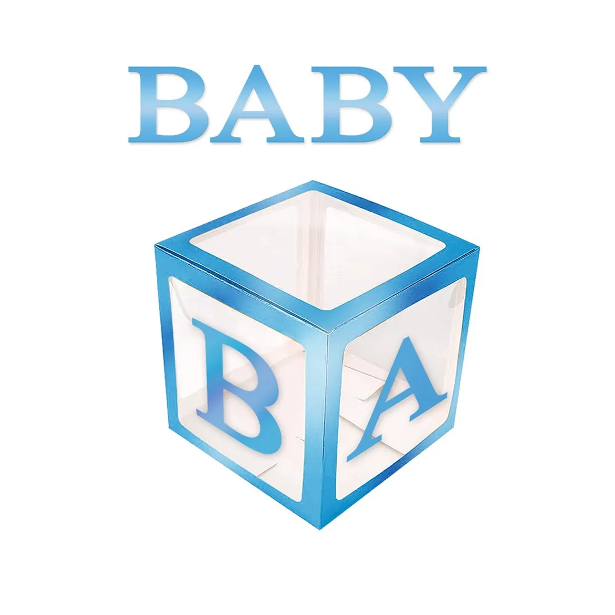 GENERICO - CAJA DECO 31 X 31 BABY METALIC CELESTE X1 UNI