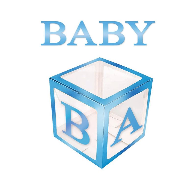 GENERICO - CAJA DECO 31 X 31 BABY METALIC CELESTE X1 UNI