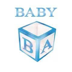 GENERICO - CAJA DECO 31 X 31 BABY METALIC CELESTE X1 UNI