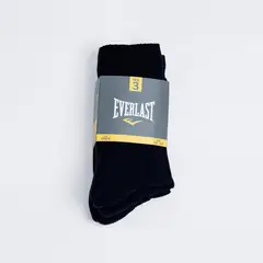 EVERLAST - Tripack Calcetines Crew Negro - Negro